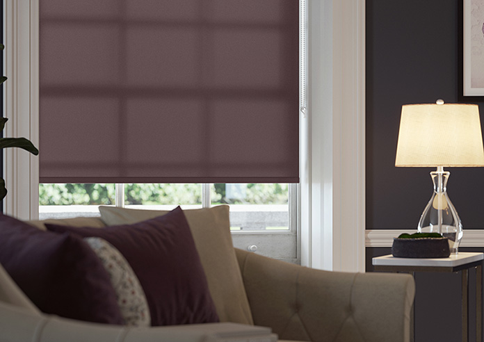 Roma, Aubergine - Roller Blind - Image 5